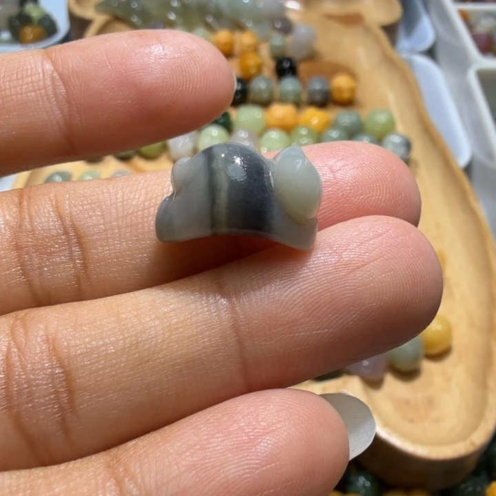 鱼***米未镶嵌和田玉珠宝半成品