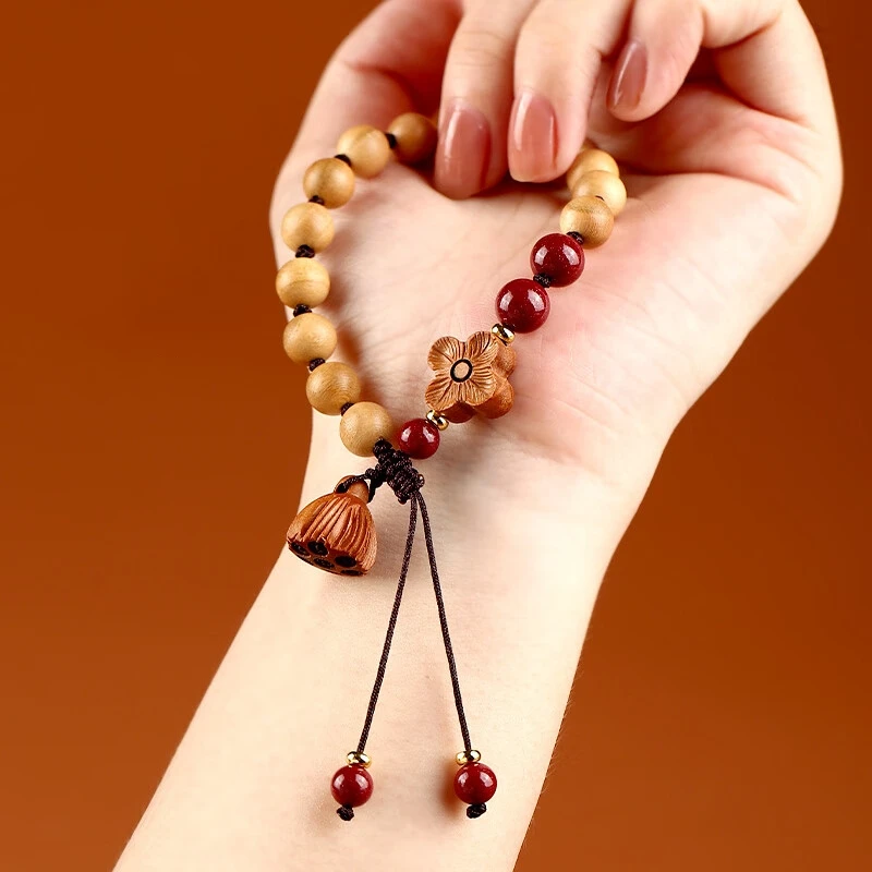 非金属木质手链 桃木女士手链女款护老桃木手串民族风纯手工时尚