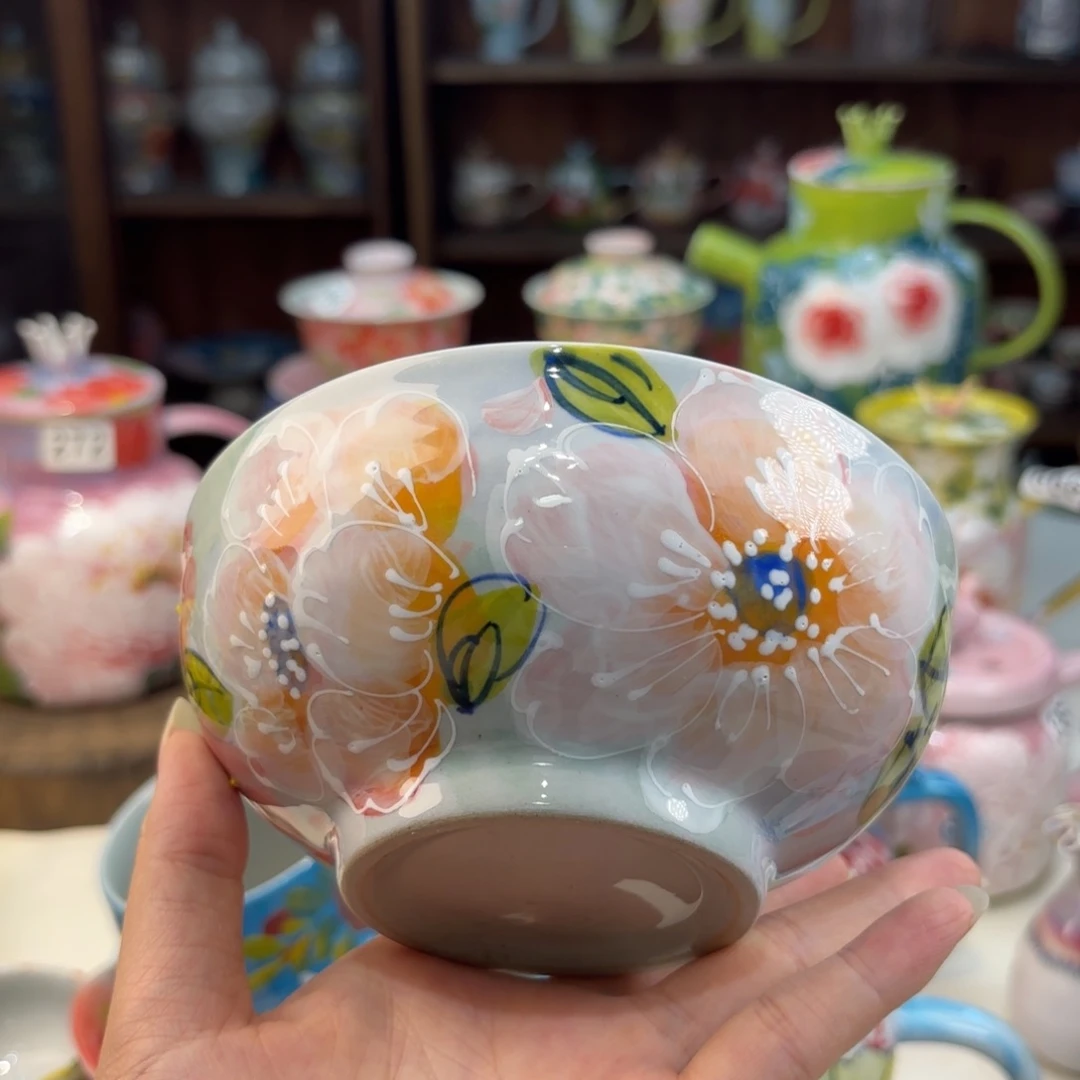 景德镇手绘高温釉下彩陶瓷茶具