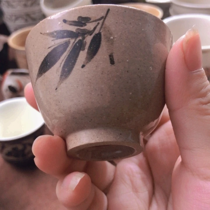 磁州窑纯手工艺术茶具茶杯有瑕
