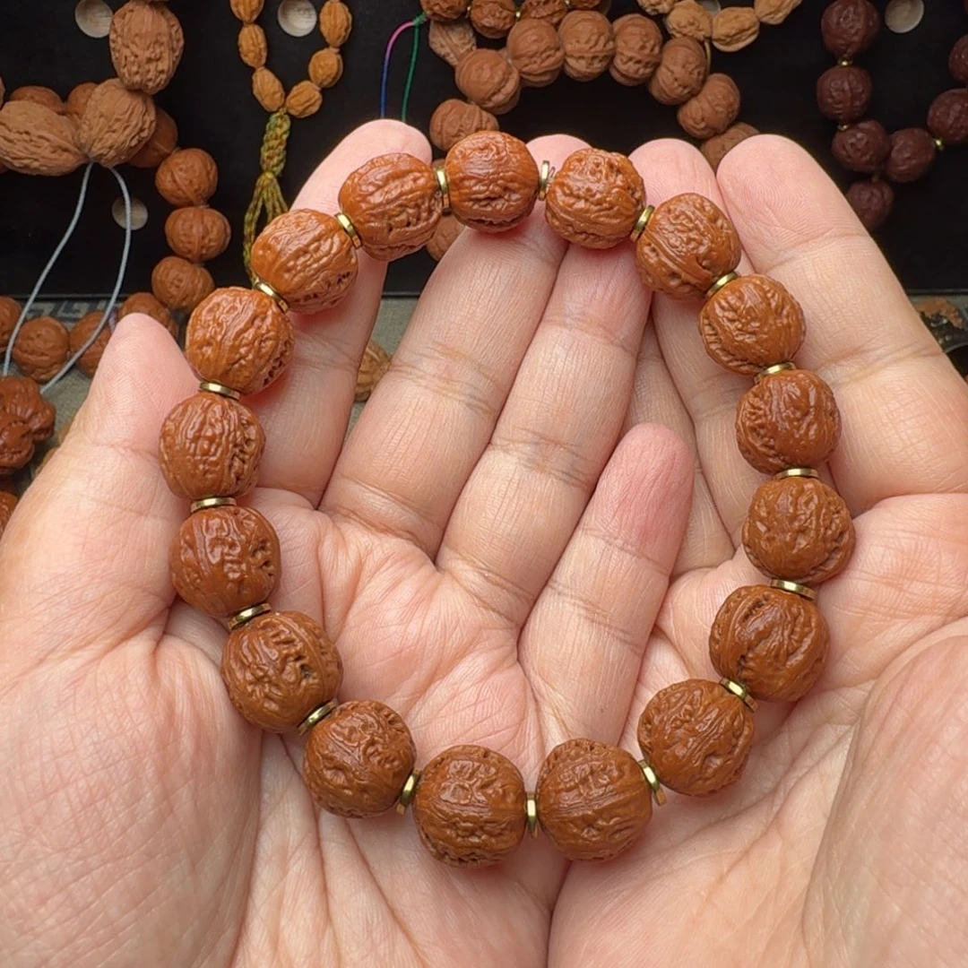 斌***你文玩核桃手串蚂蚁纹京八棱手串15