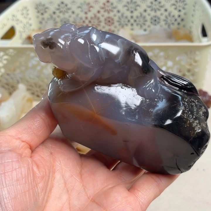 玛瑙/玉髓未镶嵌吊坠(不含链)