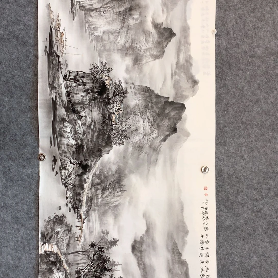 山***1国画山水作品写意