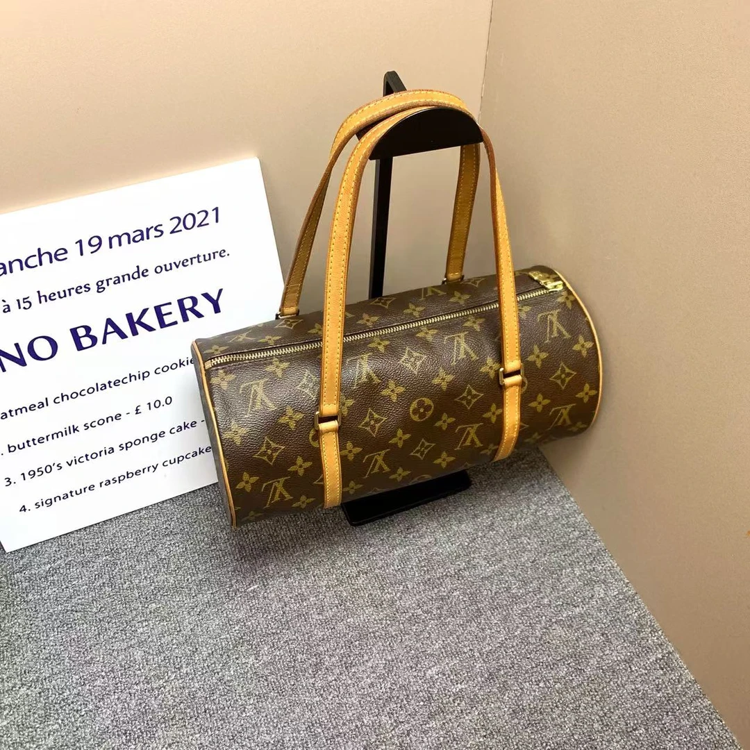 95新 LouisVuitton/路易威登 LV黄皮老花巴比龙30/路易威登斜挎包