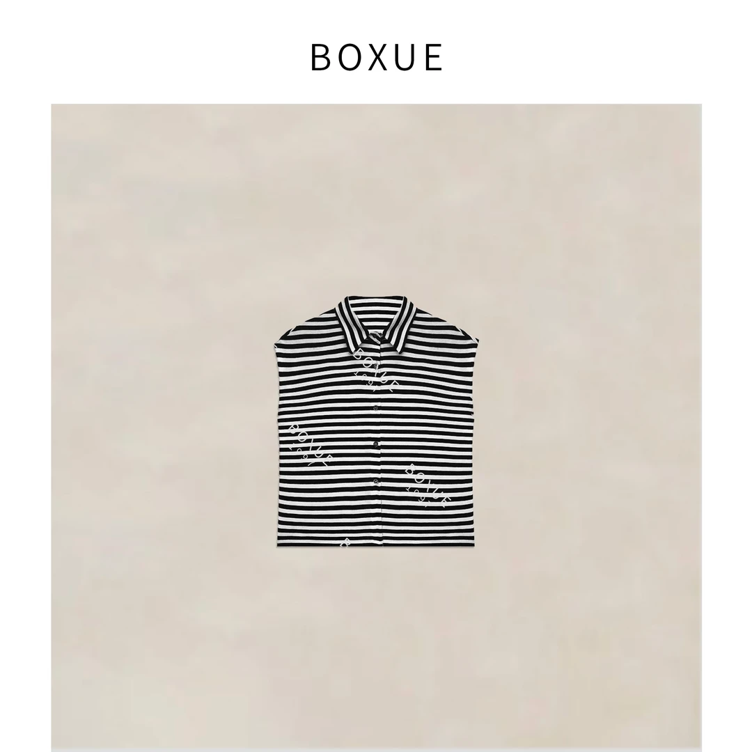 BOXUE ‘’白条纹‘’ 2025夏季新款时尚轻奢 外套#240413W75