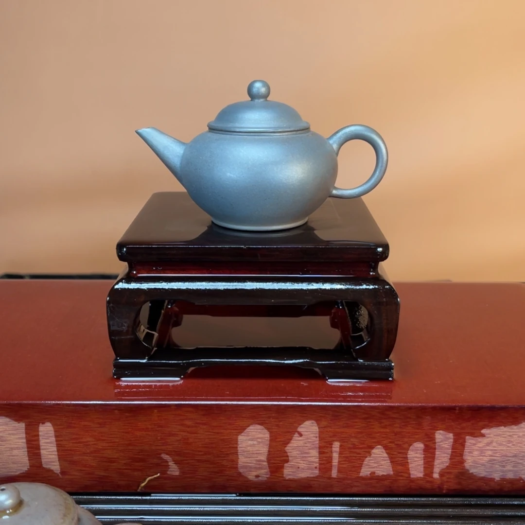 茶壶紫砂高端160cc紫泥天青水平