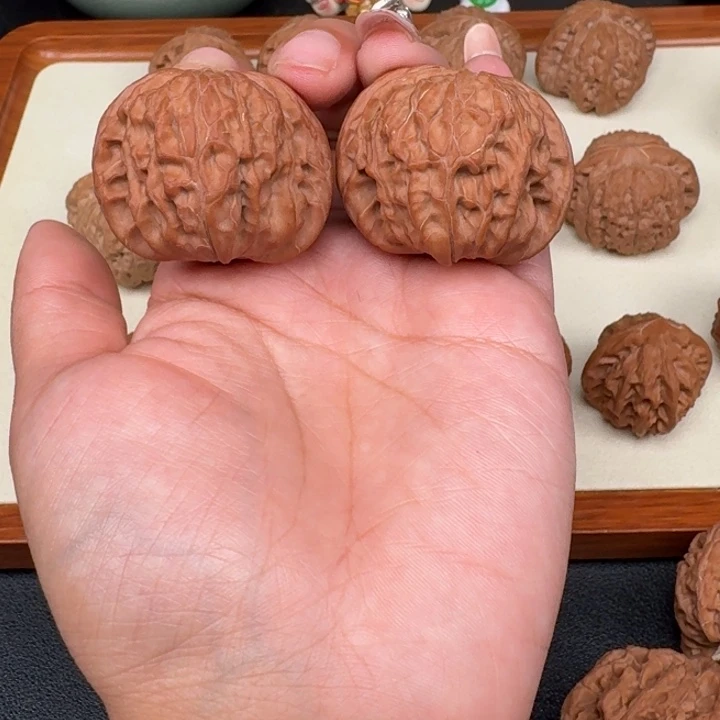 赶***来文玩核桃把件全品磨盘40
