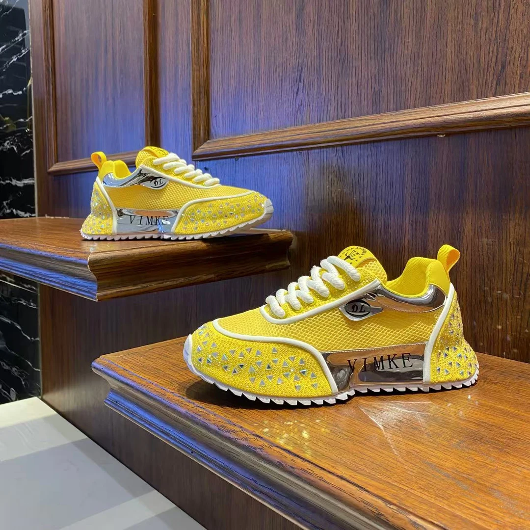 【皮鞋码】夏季新款网面拼接包底烫钻舒适男士时尚休闲潮鞋洋气款dl