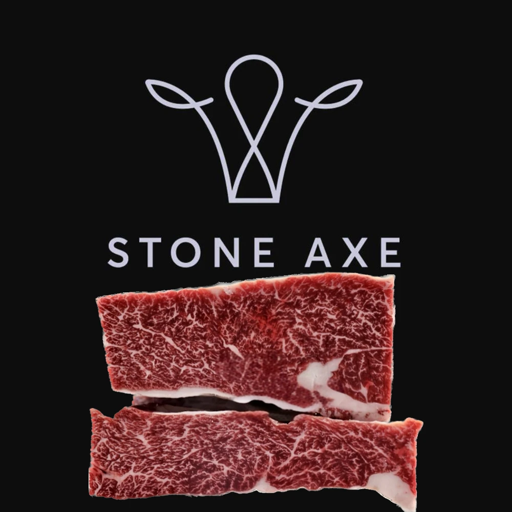 原切牛排澳洲石斧全血和牛日本血统stone axe M9+腹肉心