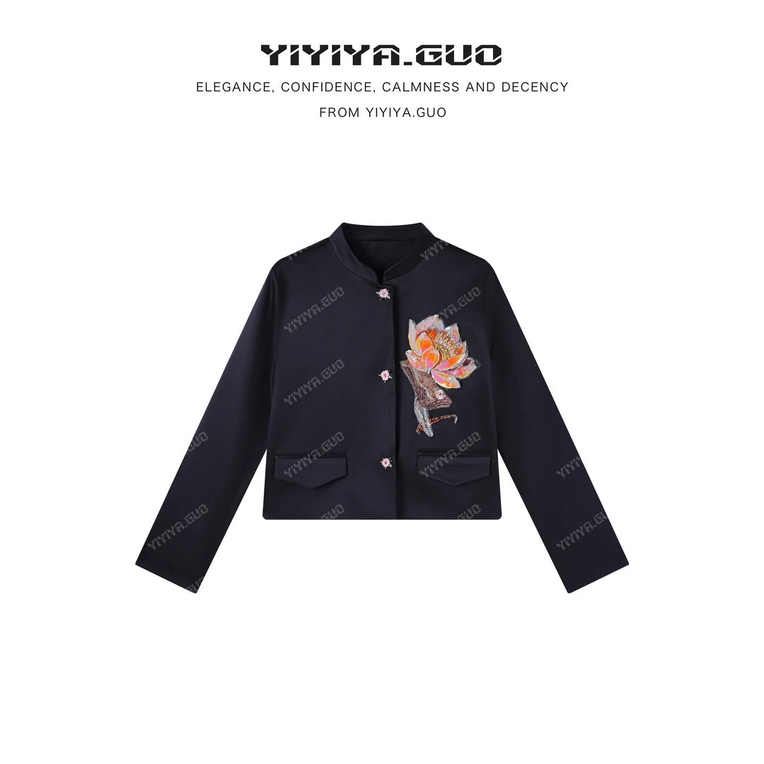 yiyiya.Guo艺艺吖【步步生莲】新款时尚正肩长袖外套090324SS52