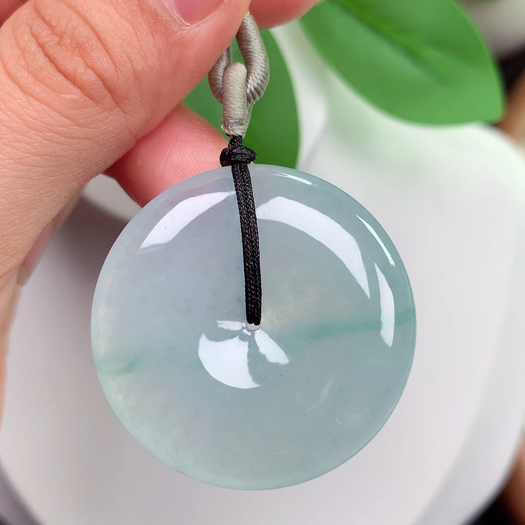 颈饰未镶嵌翡翠平安扣 35x6.3mm