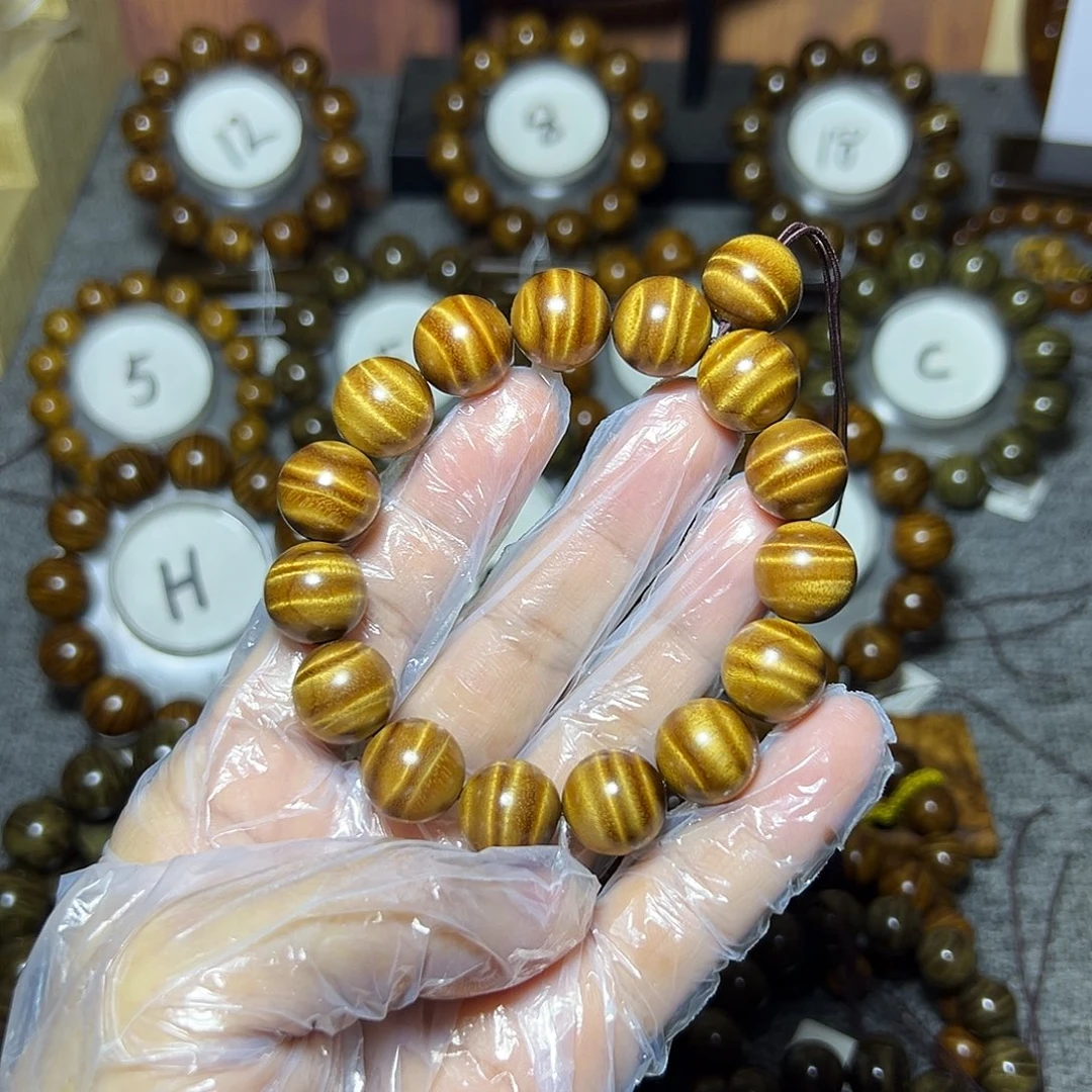 金丝楠手串/手链金丝楠木小叶桢楠枯木1.5水波