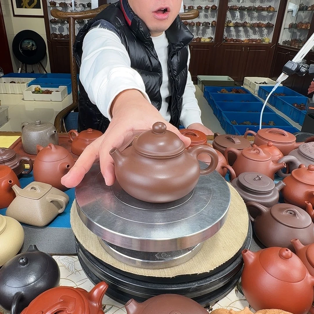 紫砂茶壶容天紫泥