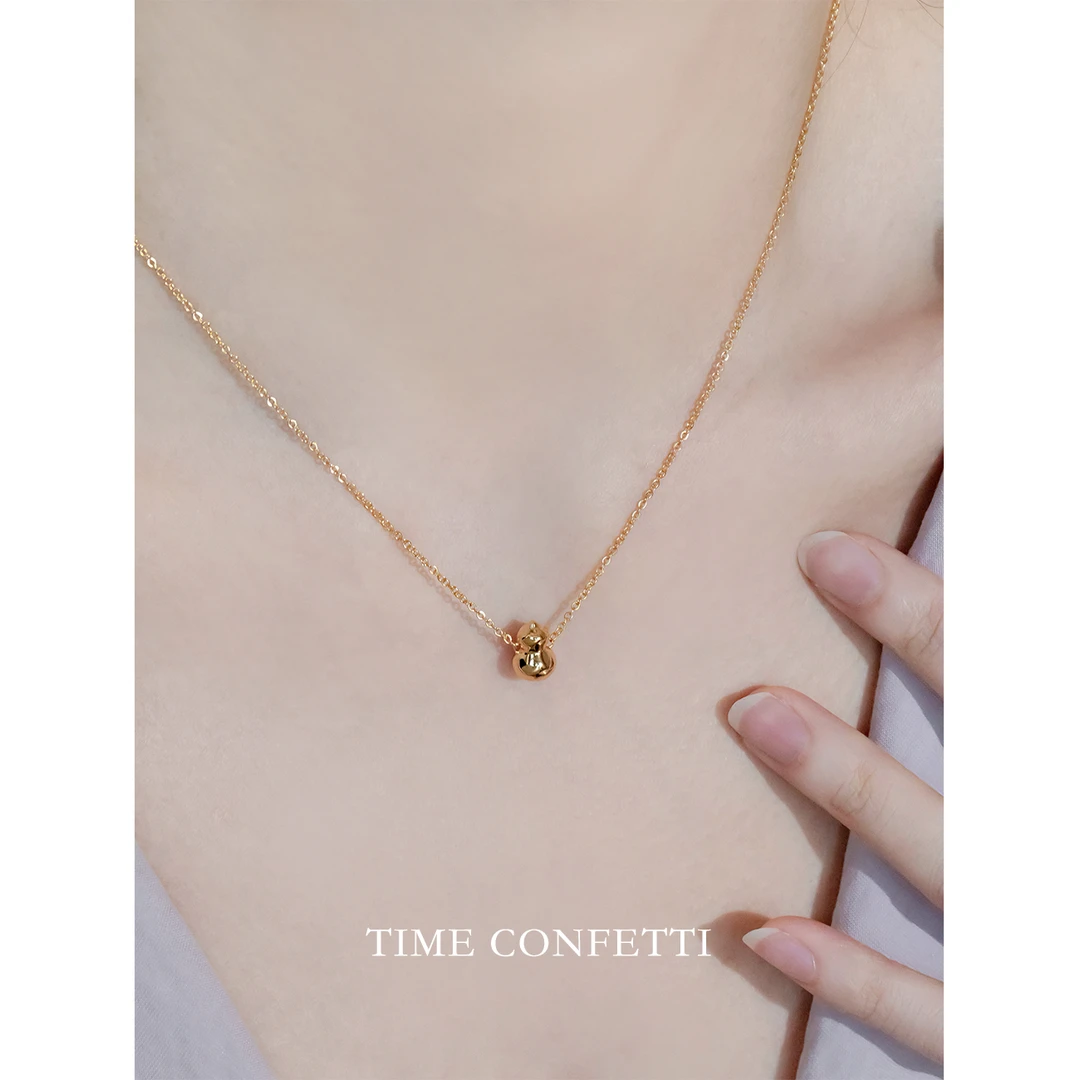 黄铜吊坠 镀K金【孙二娘】葫芦-精致百搭通勤吊坠项链TC 10682