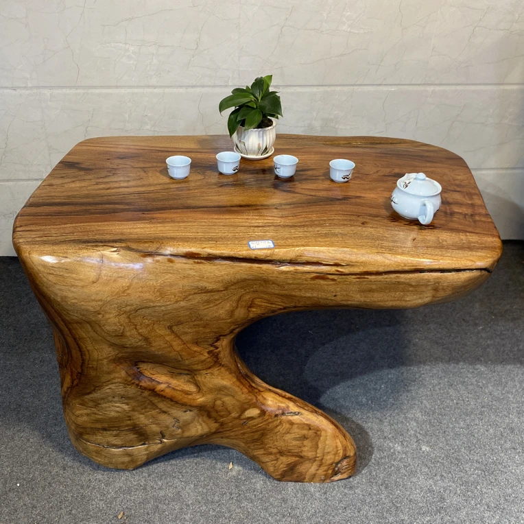 香樟木根雕平桌茶几茶桌阳台茶台长宽高98×66/60×59实木天然树根