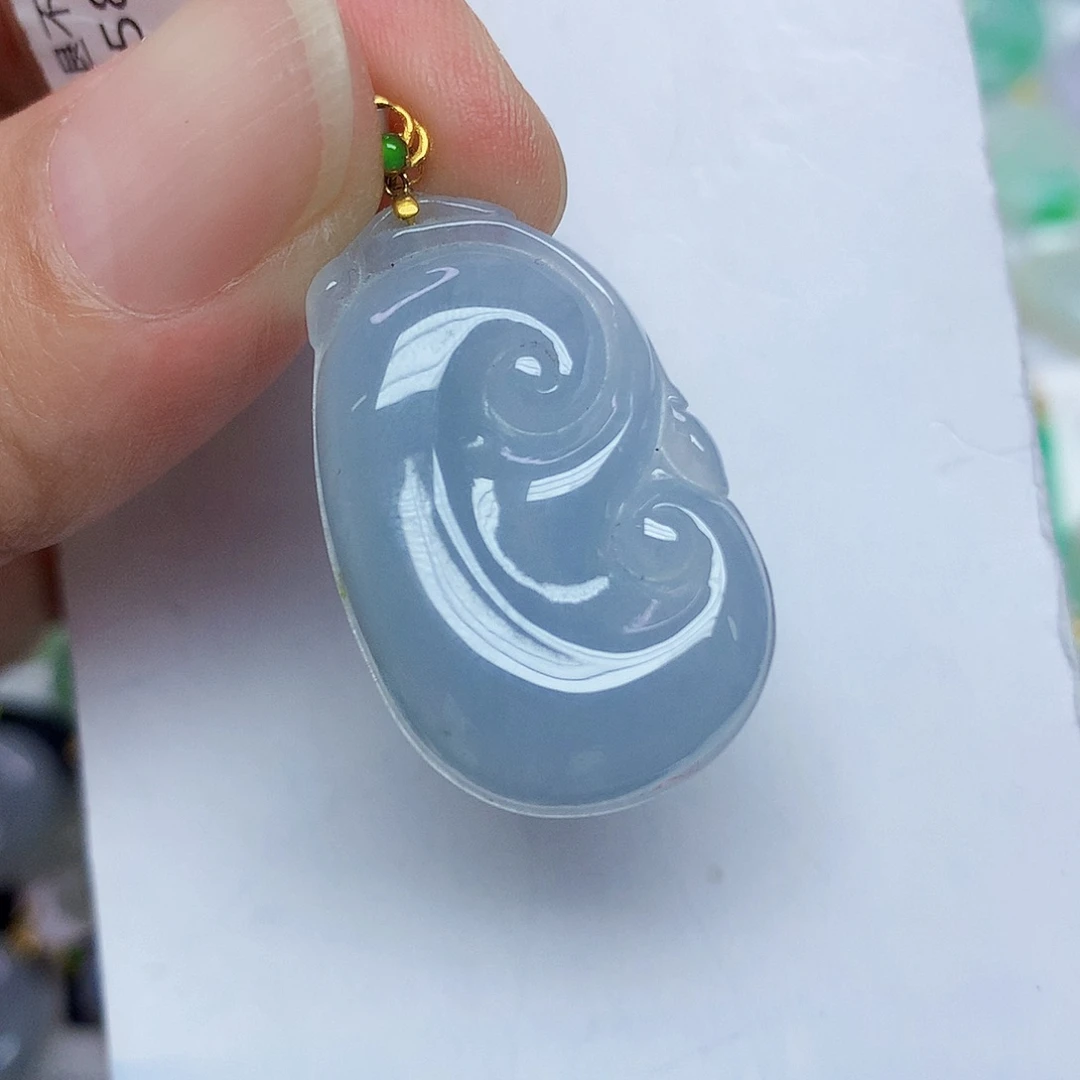 翡翠18K金镶嵌颈饰346778