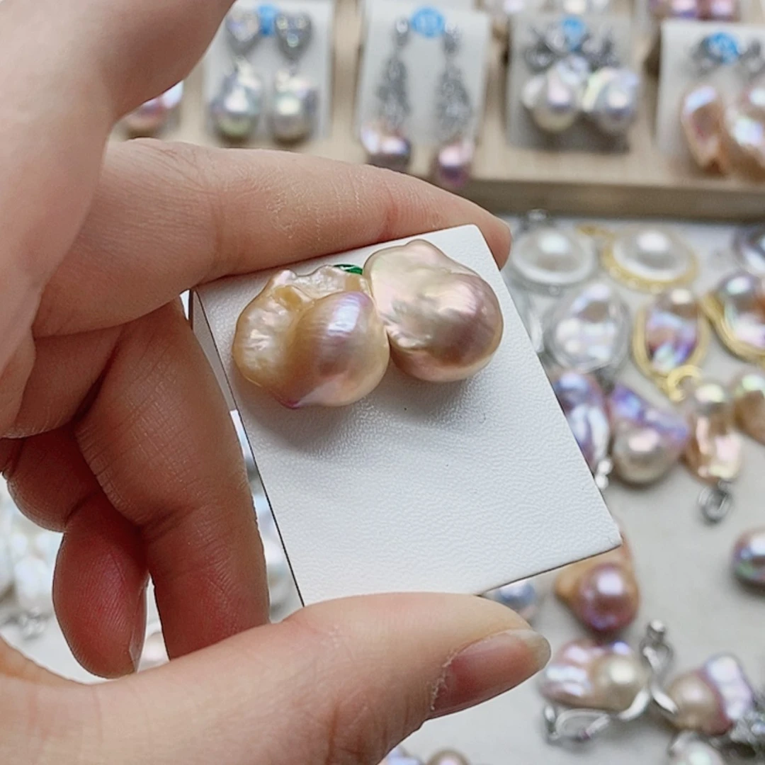 【闪购商品】淡水珍珠耳饰银S925镶嵌