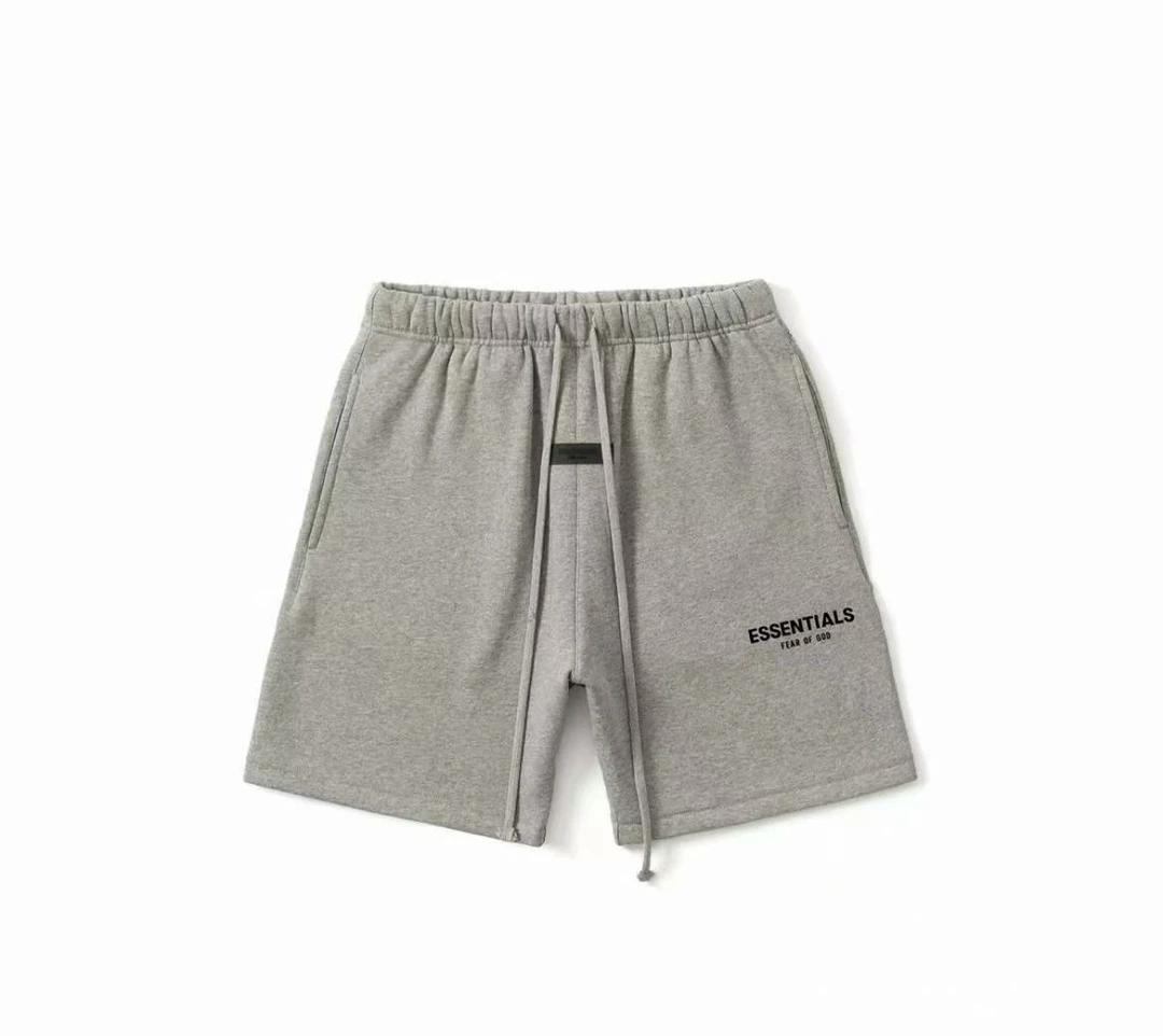 【ESS短裤】春夏FOG22款小标logo植绒印胶重磅宽松男女同款短卫裤