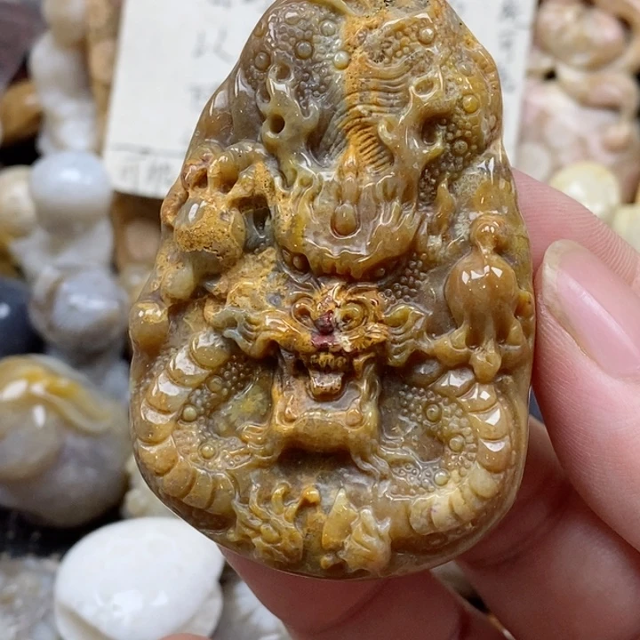 颈饰未镶嵌硅化珊瑚（珊瑚玉）有瑕