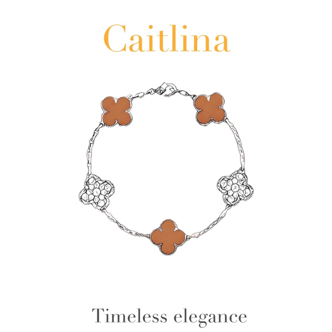 合金手链 Caitlina-  铜合金手链设计师款四叶草