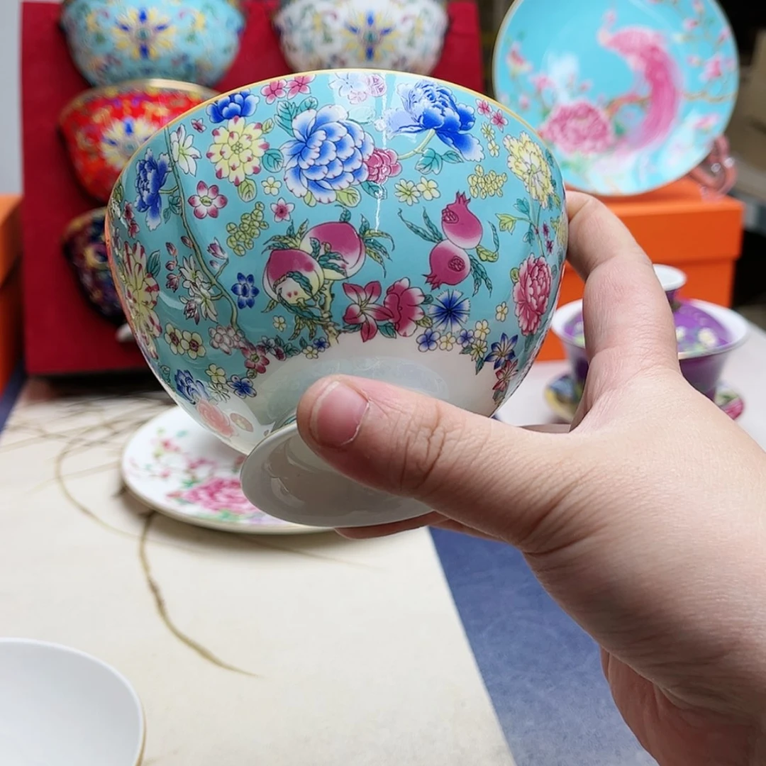 【闪购商品】珐琅4.5英寸4湖水蓝。。。。