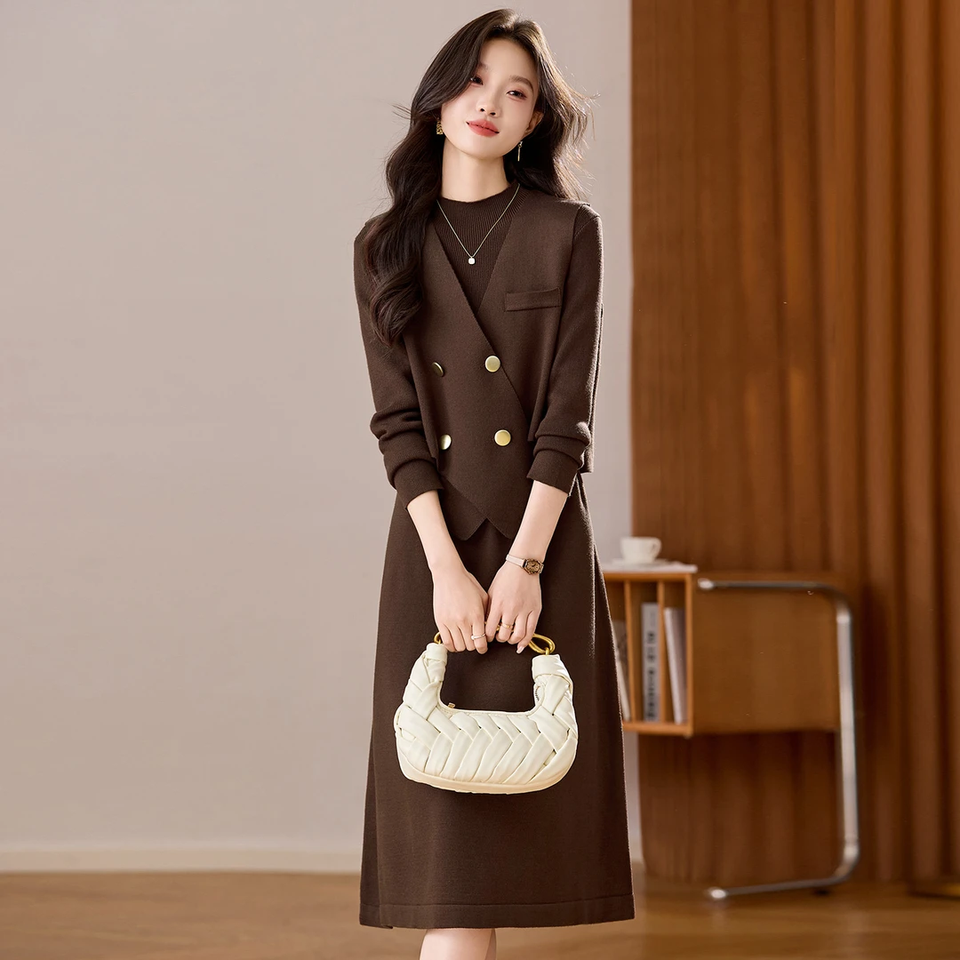 通勤轻熟风气质轻职风时尚两件套装2025秋冬洋气时尚小香风显瘦女