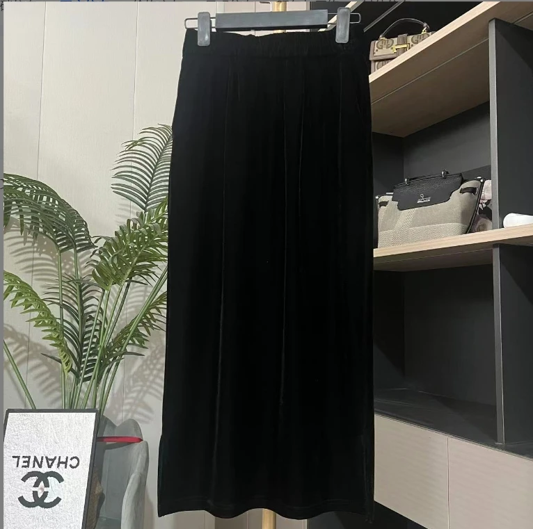 定制面膜丝绒百搭时尚气质半身裙