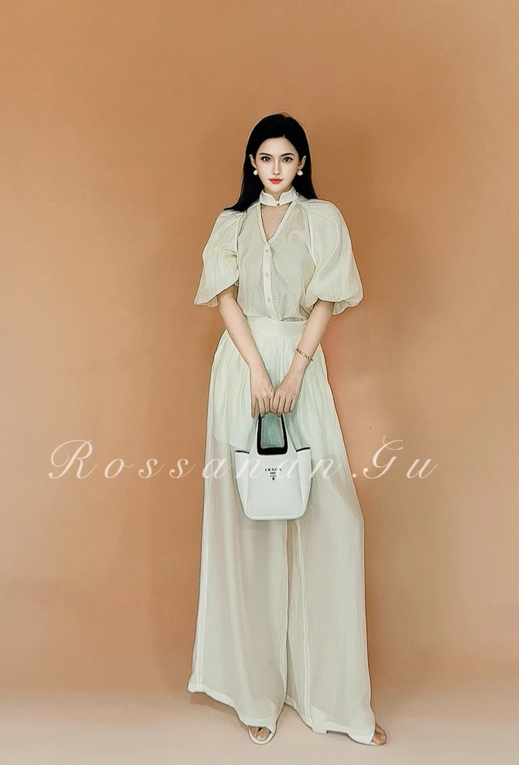 ROSAN【梨花雨】高级感新中式老钱风淡雅唯美套装
