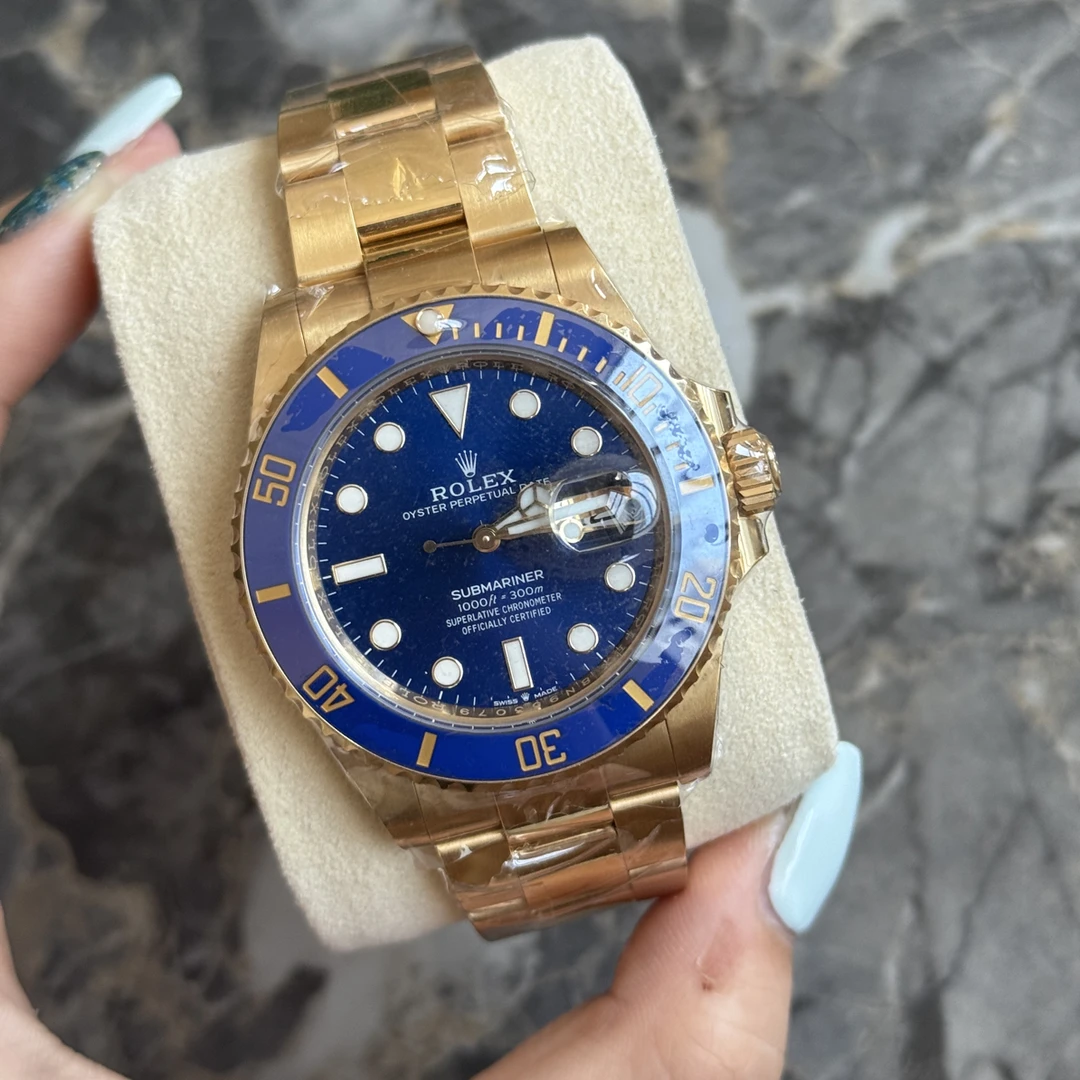 99新 Rolex/劳力士 全金蓝m126618lb-0002/ 41表径 全套全长
