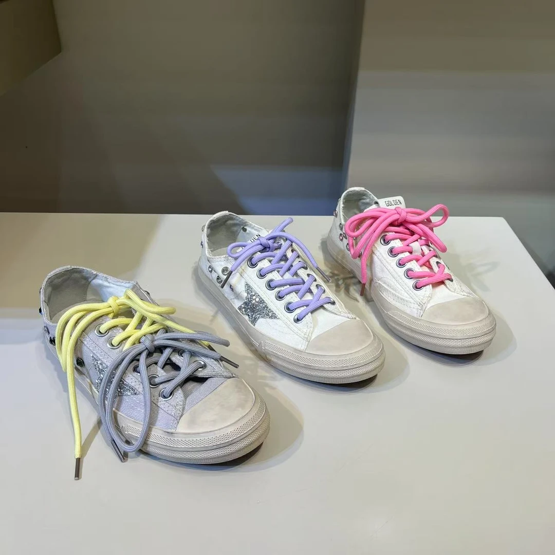 2025夏新款帆布星星小脏鞋彩色撞色夏季小众时尚透气百搭潮鞋休闲