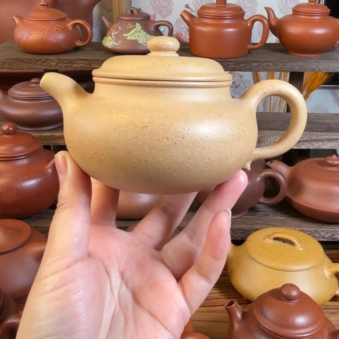 茶壶紫砂半手工段泥仿古210cc