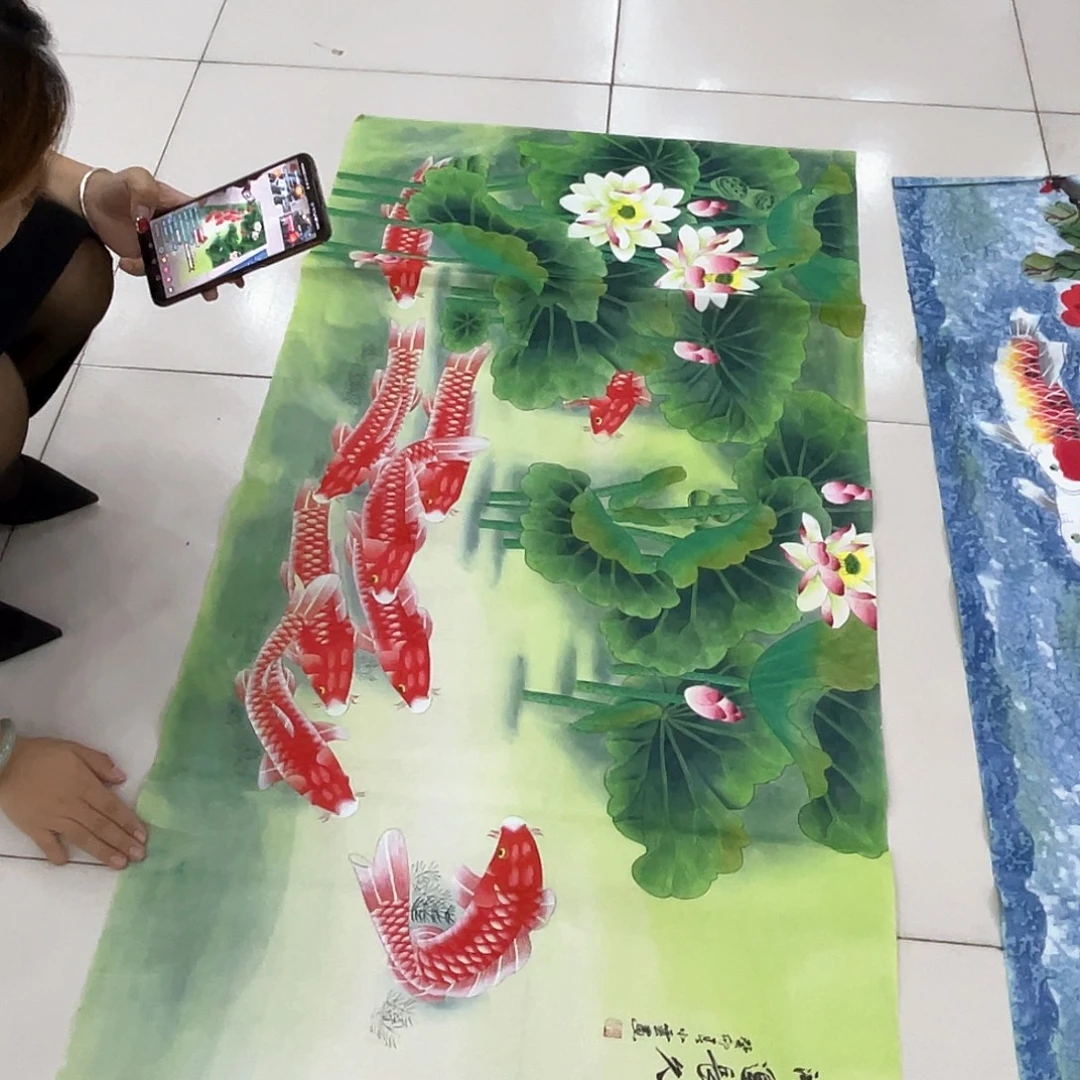 国画纯手绘花鸟山水
