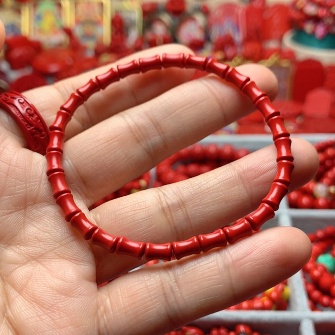 天然辰砂工艺品朱砂手串