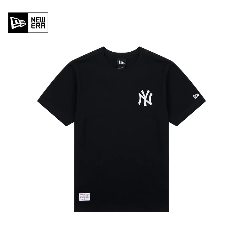 New Era x MLB联名 纽约洋基队 徽标字母印花圆领短袖T恤