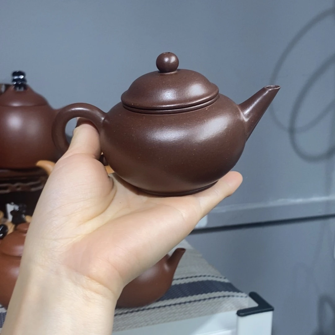 茶壶紫砂承*特价水平黄龙山单矿质紫泥半手工150cc