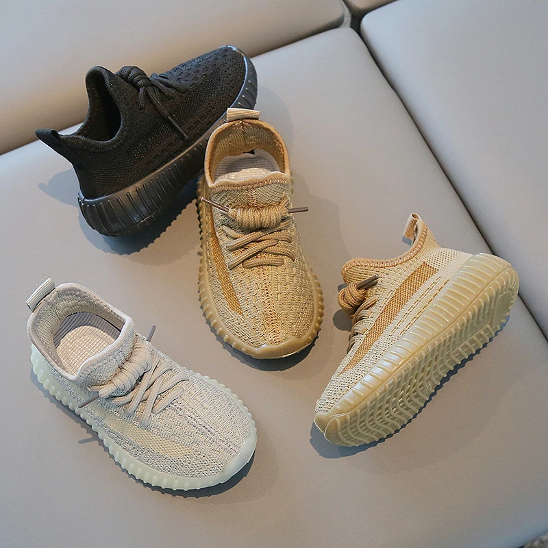 儿童椰子鞋2025春款男童运动鞋透气网鞋飞织女童休闲鞋软底宝宝鞋