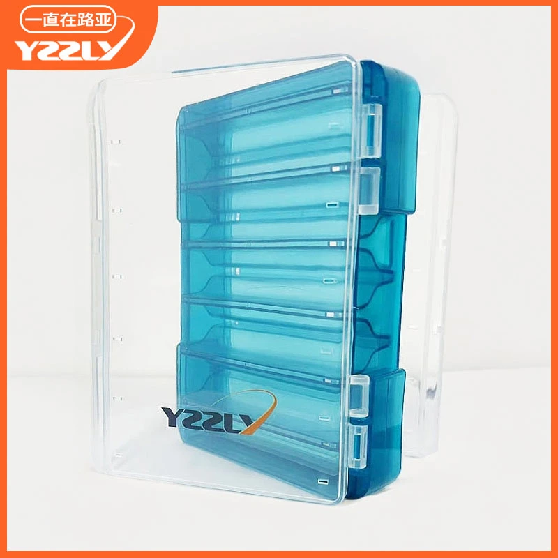 一直在路亚双面硬饵双层大容量塑料湖蓝色钓鱼分类