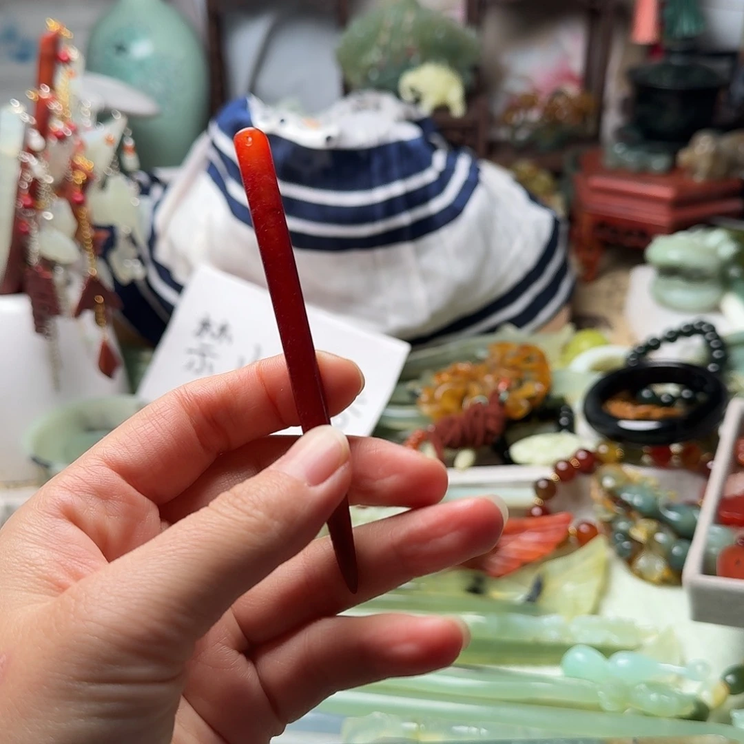蛇纹石玉合金发饰