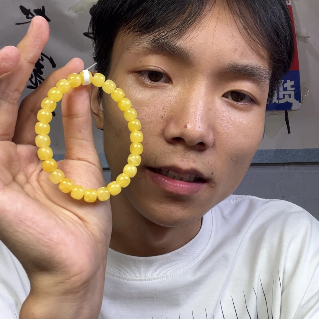 蜜蜡颈饰未镶嵌多样性老黄蜡蜜蜡卡8货头