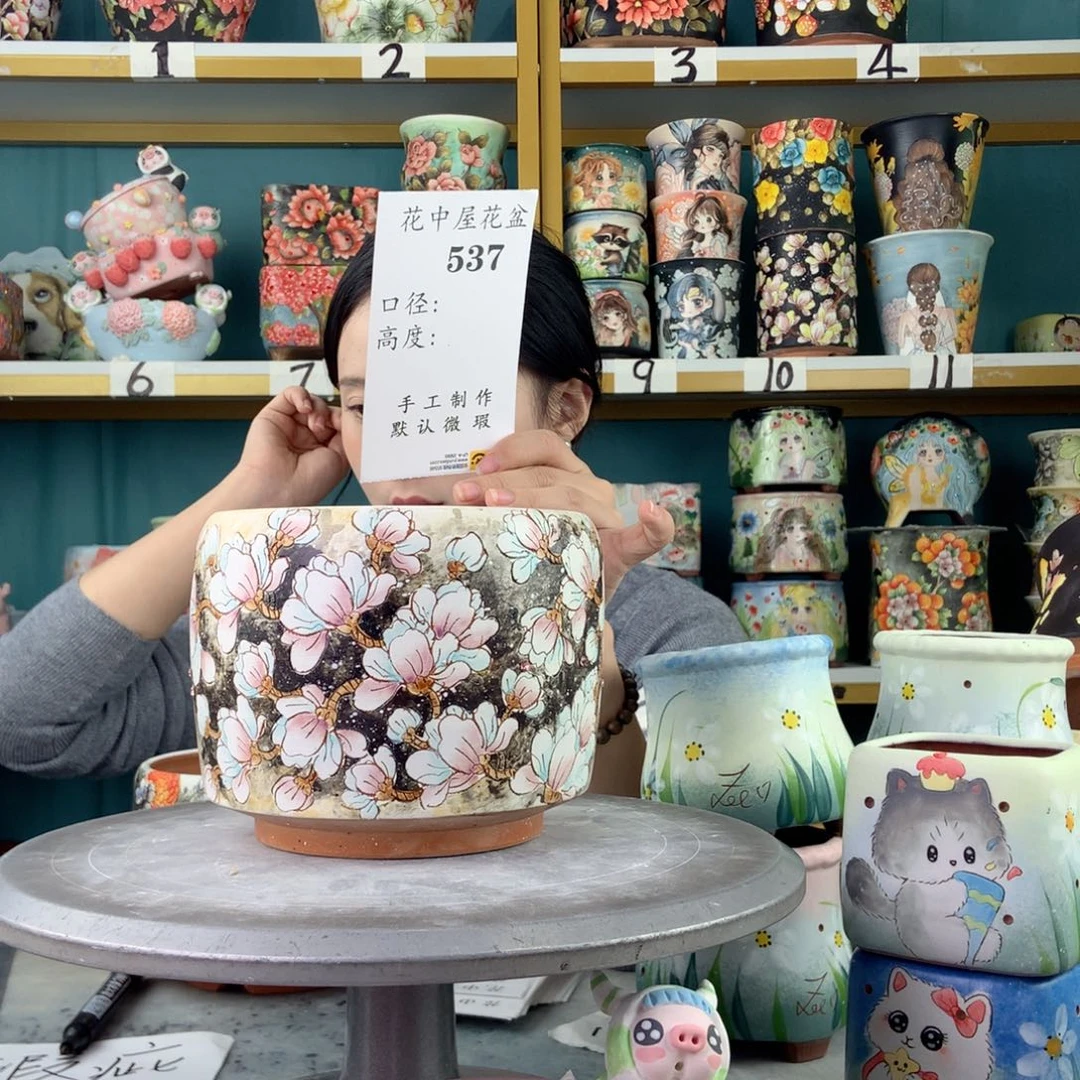 上****陶景德镇手工花盆537