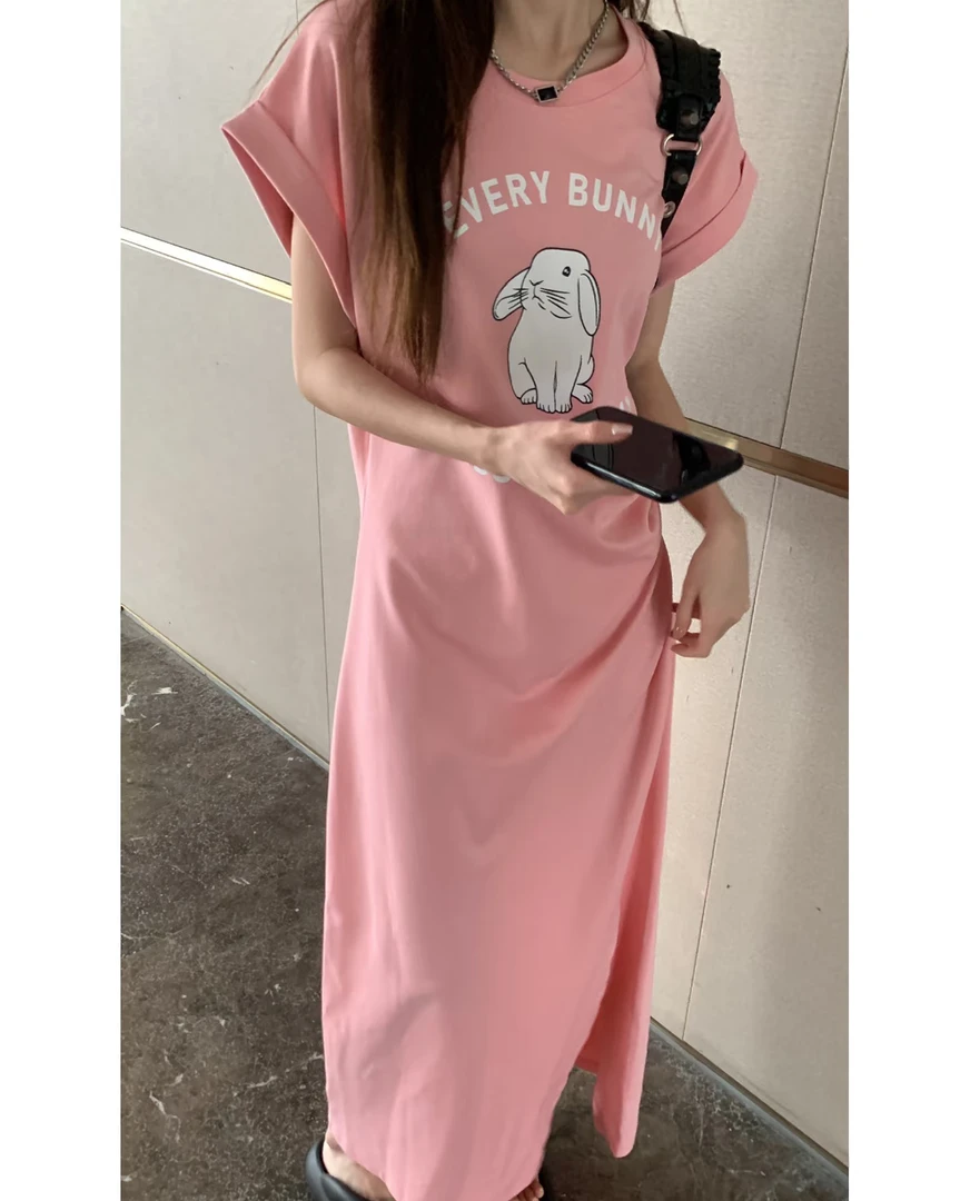 A201-A240非图片款2025夏季新款时尚宽松大码女装连衣裙显瘦长裙