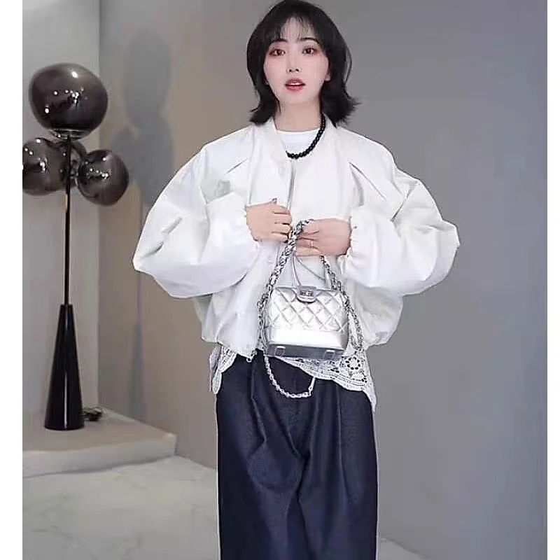 25017,新款韩版宽松休闲百搭棒球服外套女短款夹克
