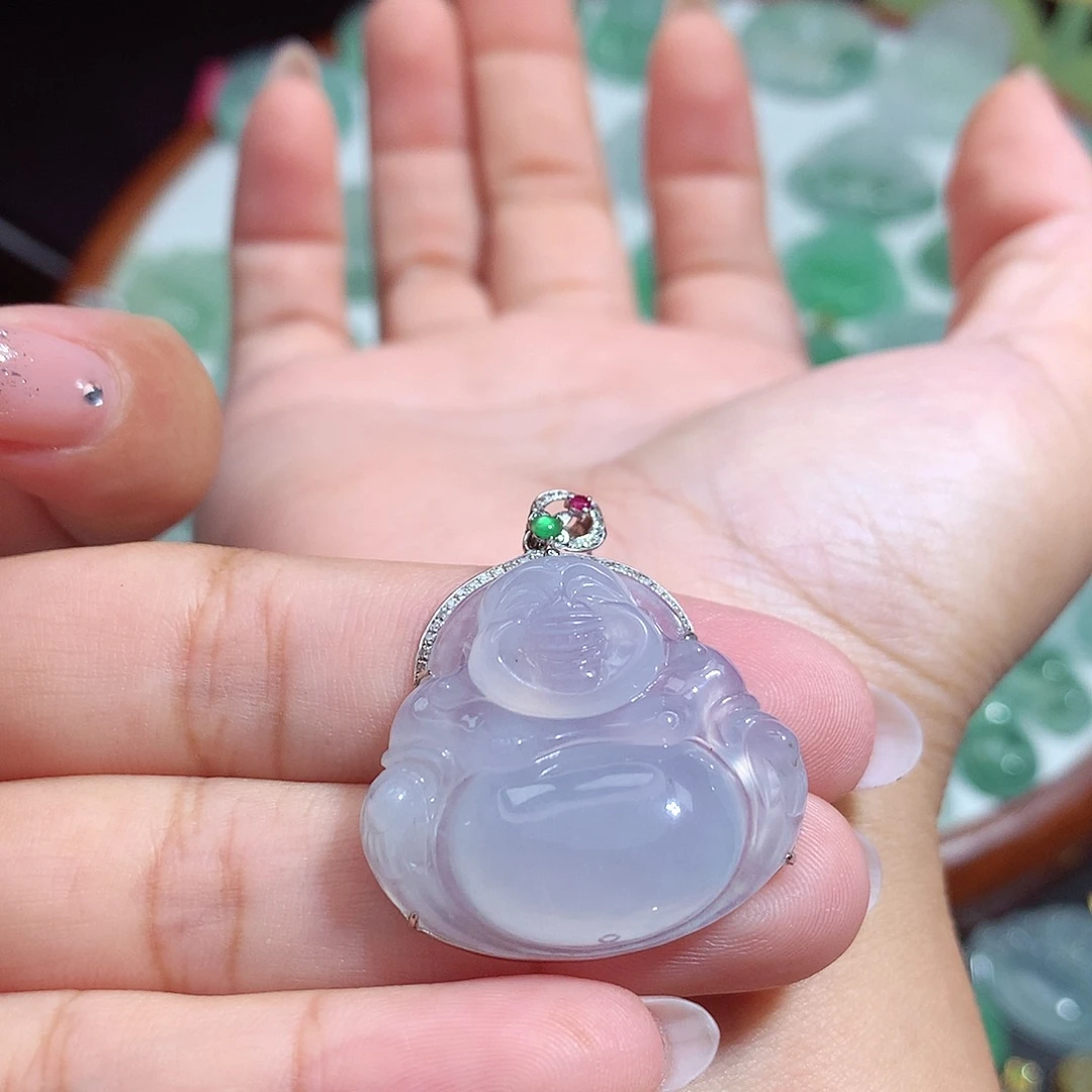Y***Y翡翠未镶嵌颈饰佛公