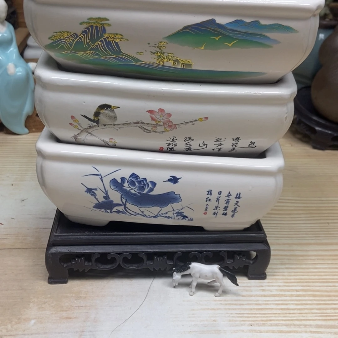 瓷片陶瓷花盆陶瓷艺术
