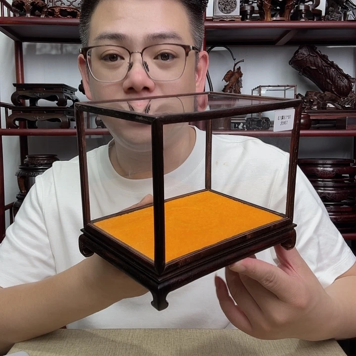 大红酸枝工艺品底座