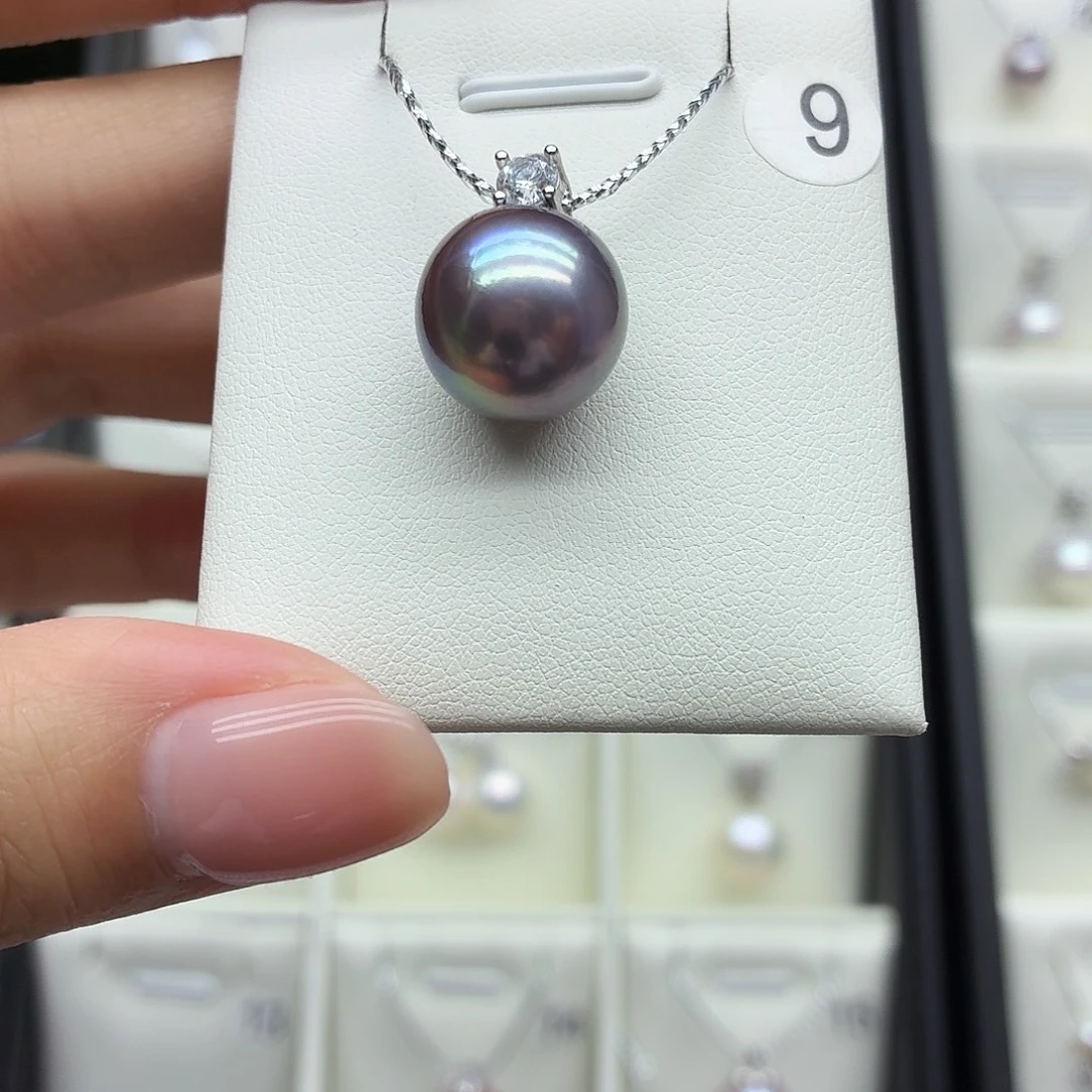 锆石非金属13.2mm正圆紫珠微瑕