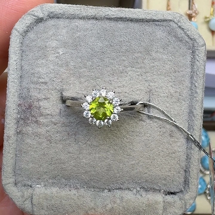 戒指水晶银S925镶嵌