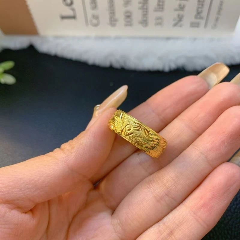 合金戒指 开口龙凤戒指