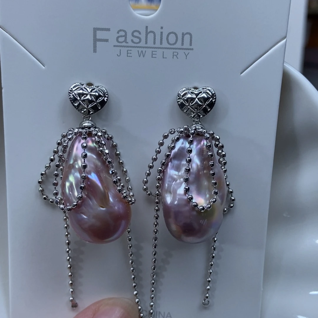 淡水珍珠耳环合金特价491