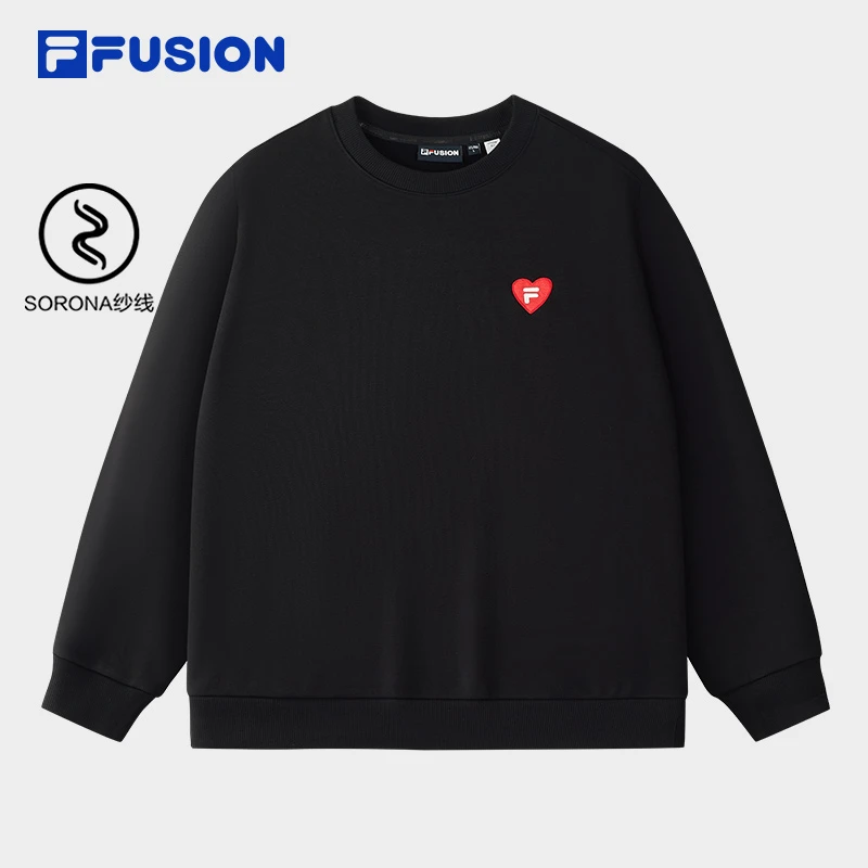 FILA斐乐情侣秋季宽松舒适潮流运动针织套头卫衣T11U533208F